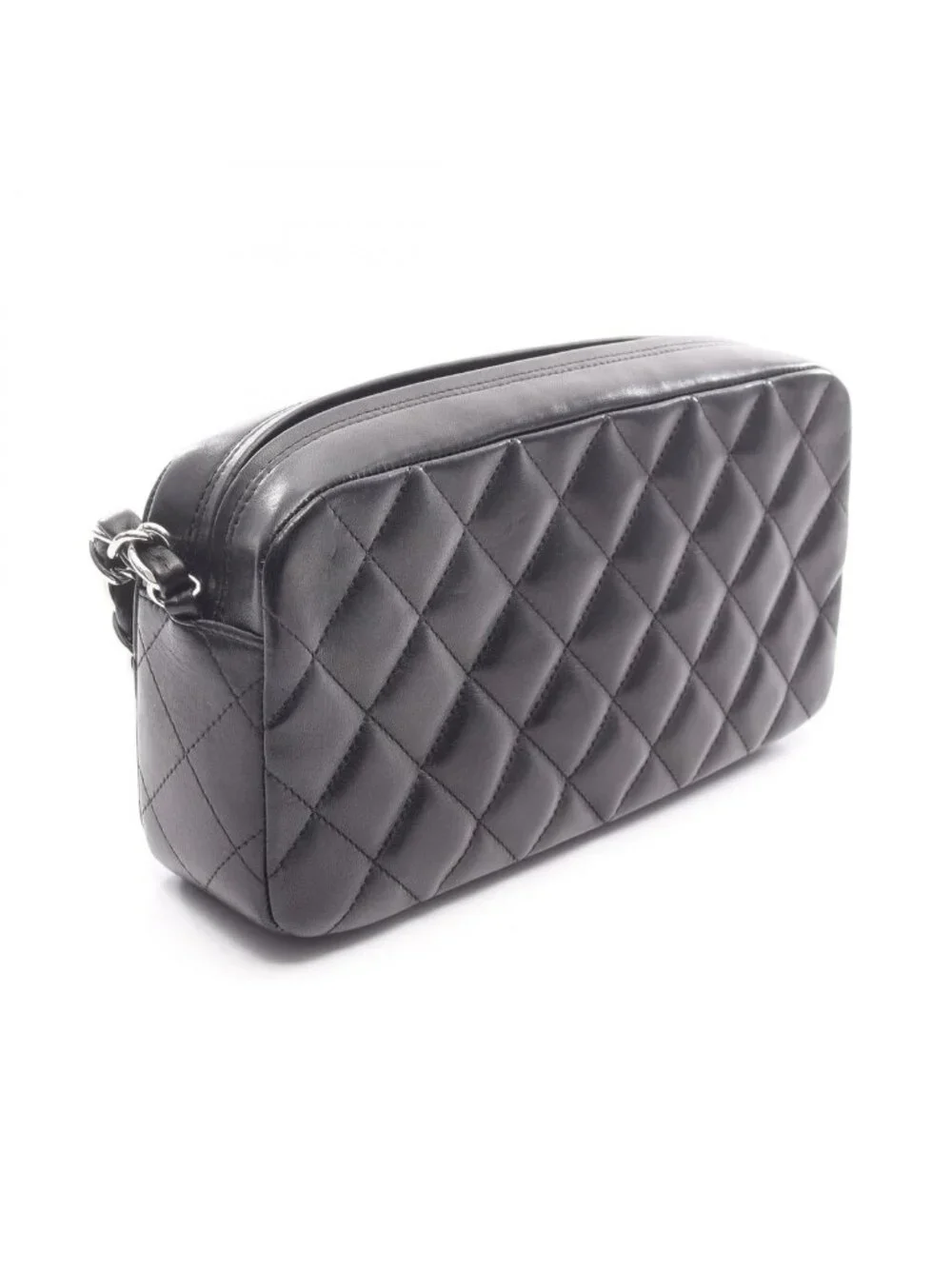 Chanel Shoulder Bag Quilted Black Lambskin